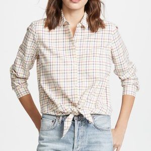 Madewell NWOT Tie Front Shirt